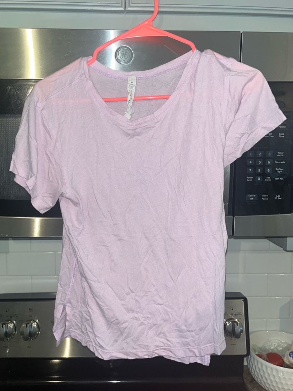 lululemon Light Lavender V-Neck Women's Tee - size 2